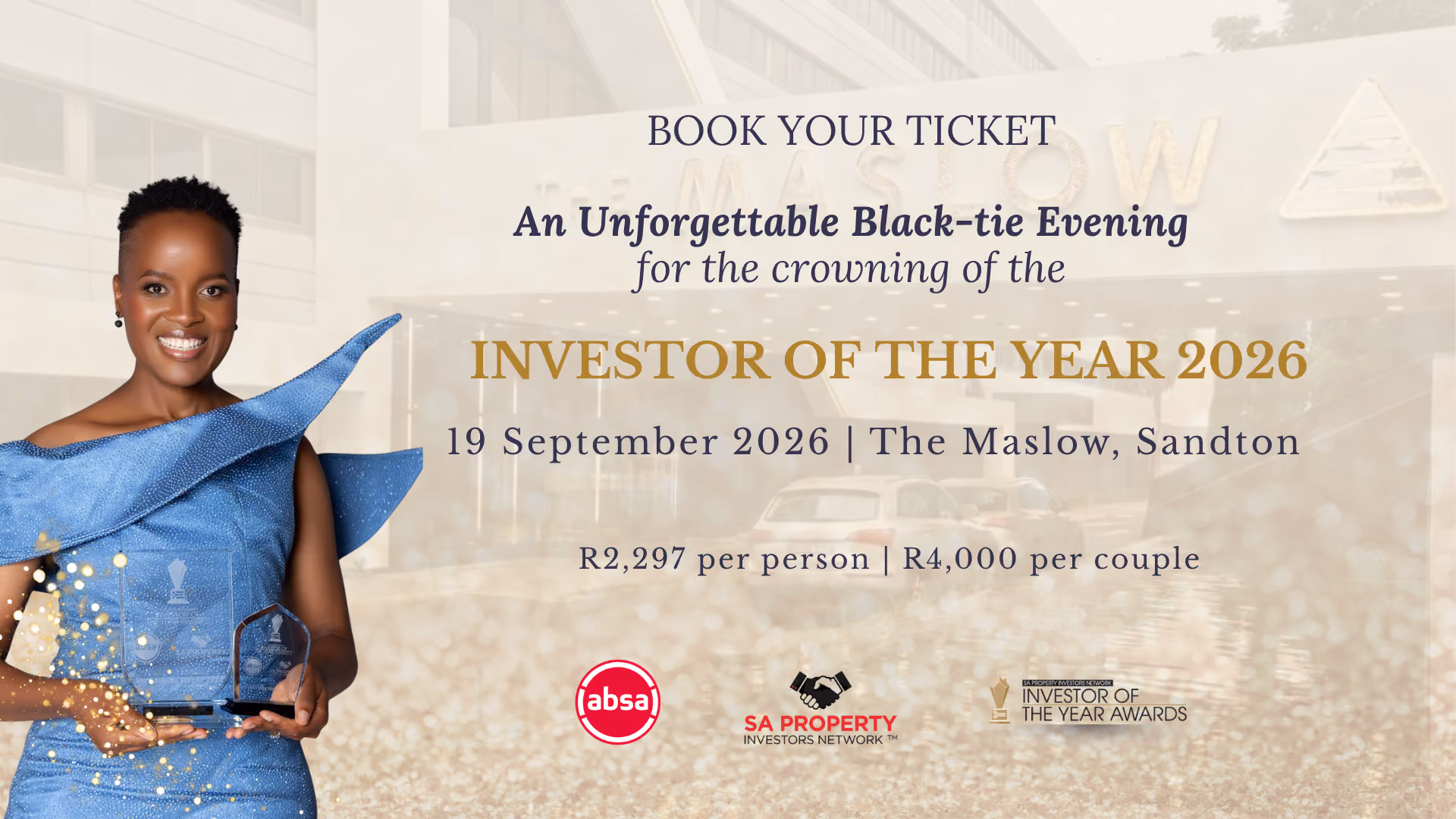 Investor of the Year Awards | Saturday, 19 September | 17:30 | JHB, Maslow hotel