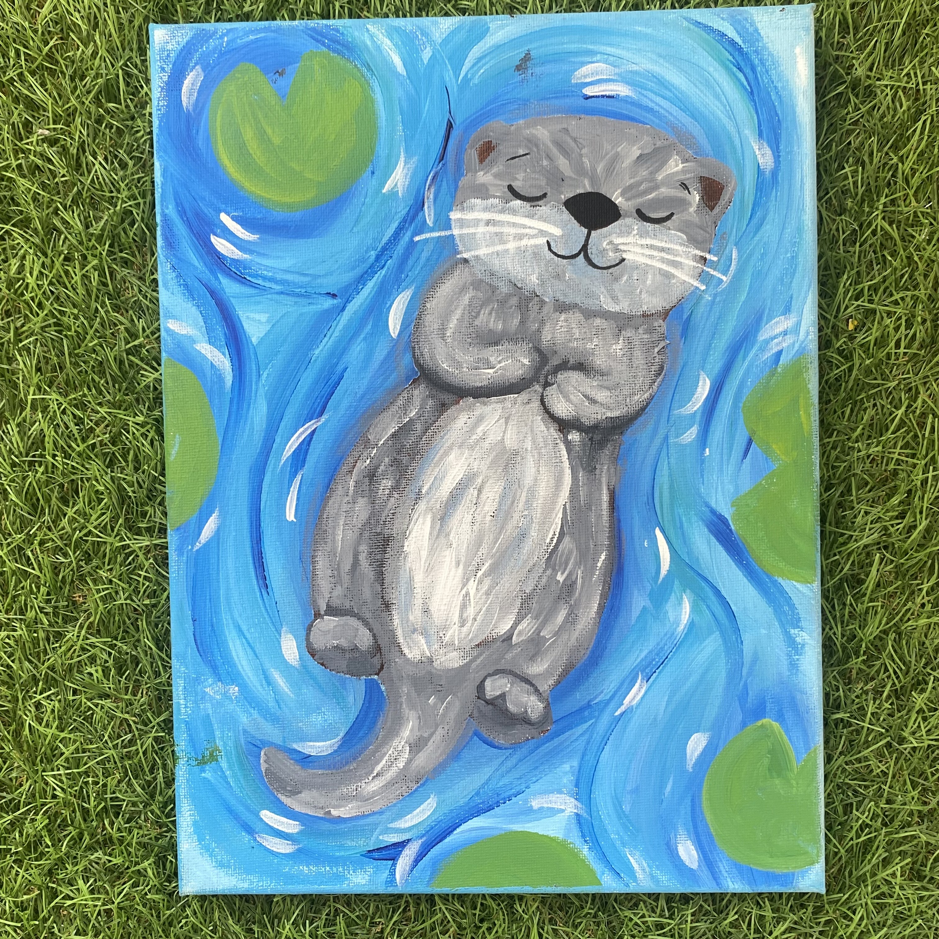 Canvas Tutorial - Sleeping Otter