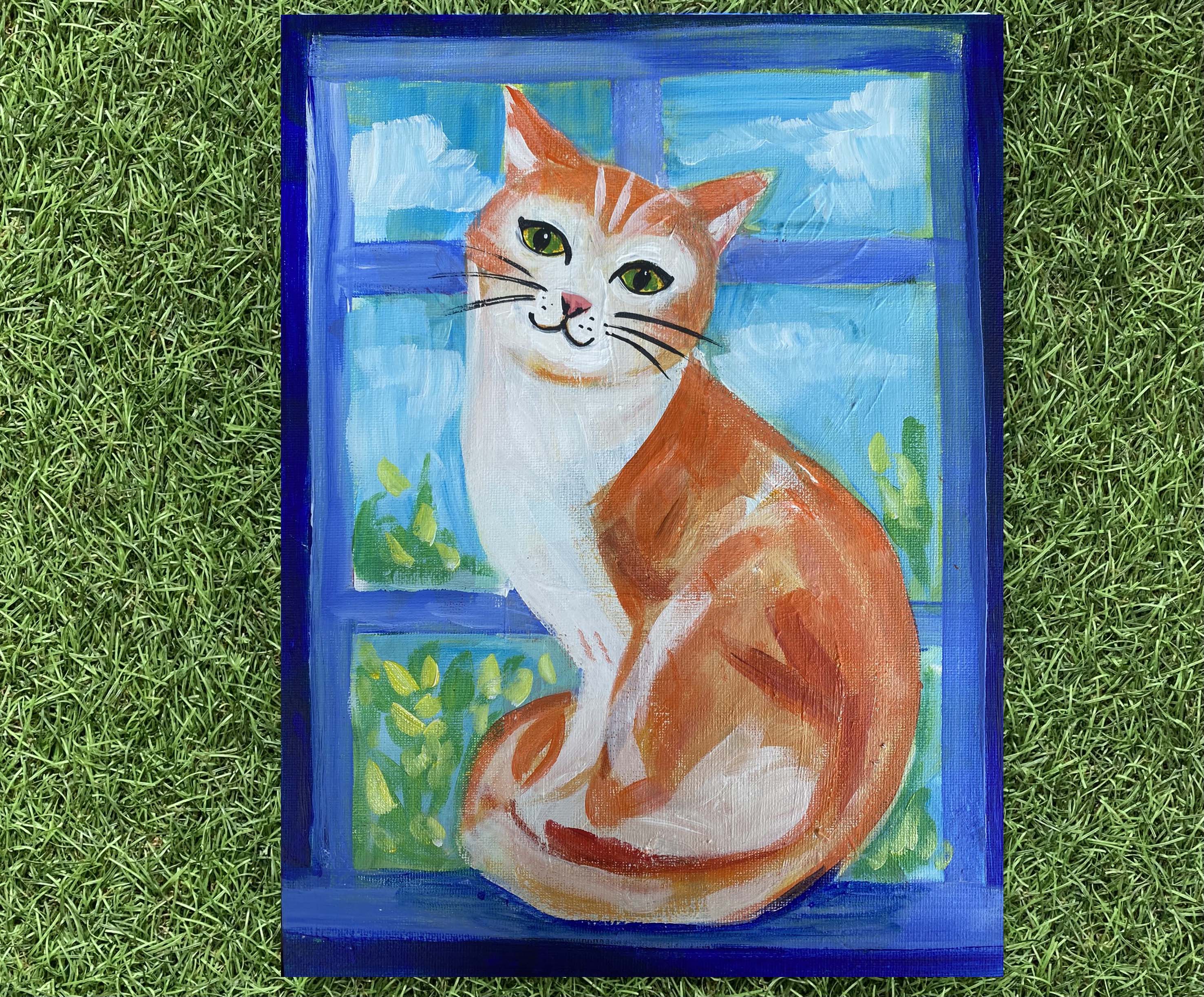 The Daydreaming Cat - Canvas Tutorial (child session)
