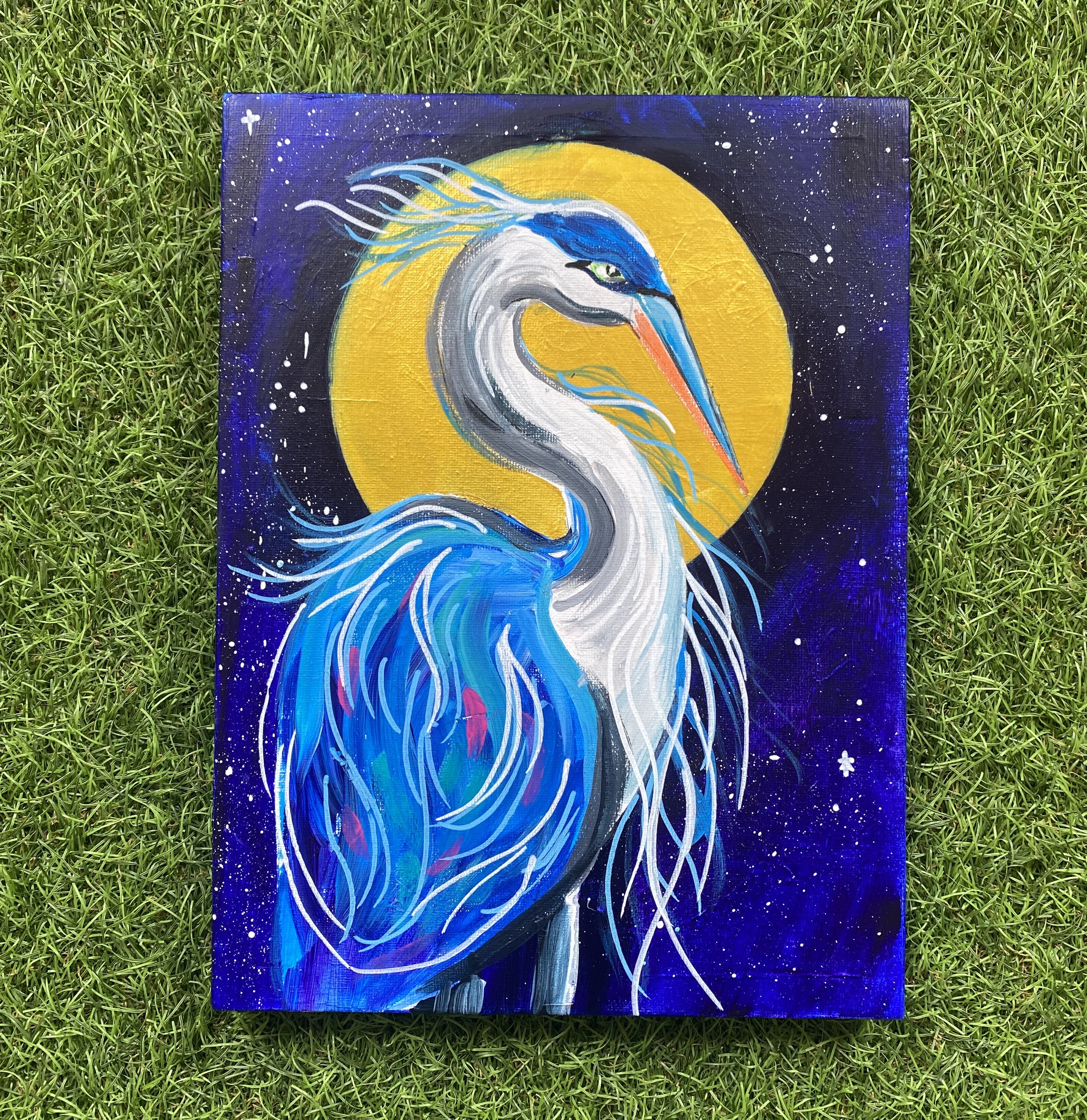 Heron of the Marsh - Canvas Tutorial (Child Session)