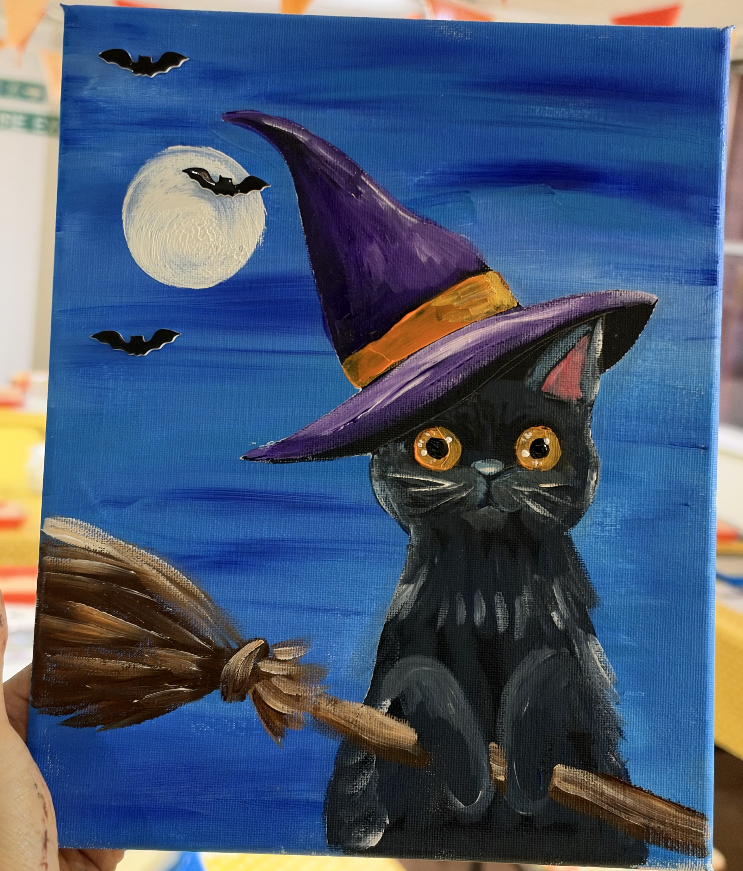 Canvas Tutorial - Witches Cat (Halloween) 