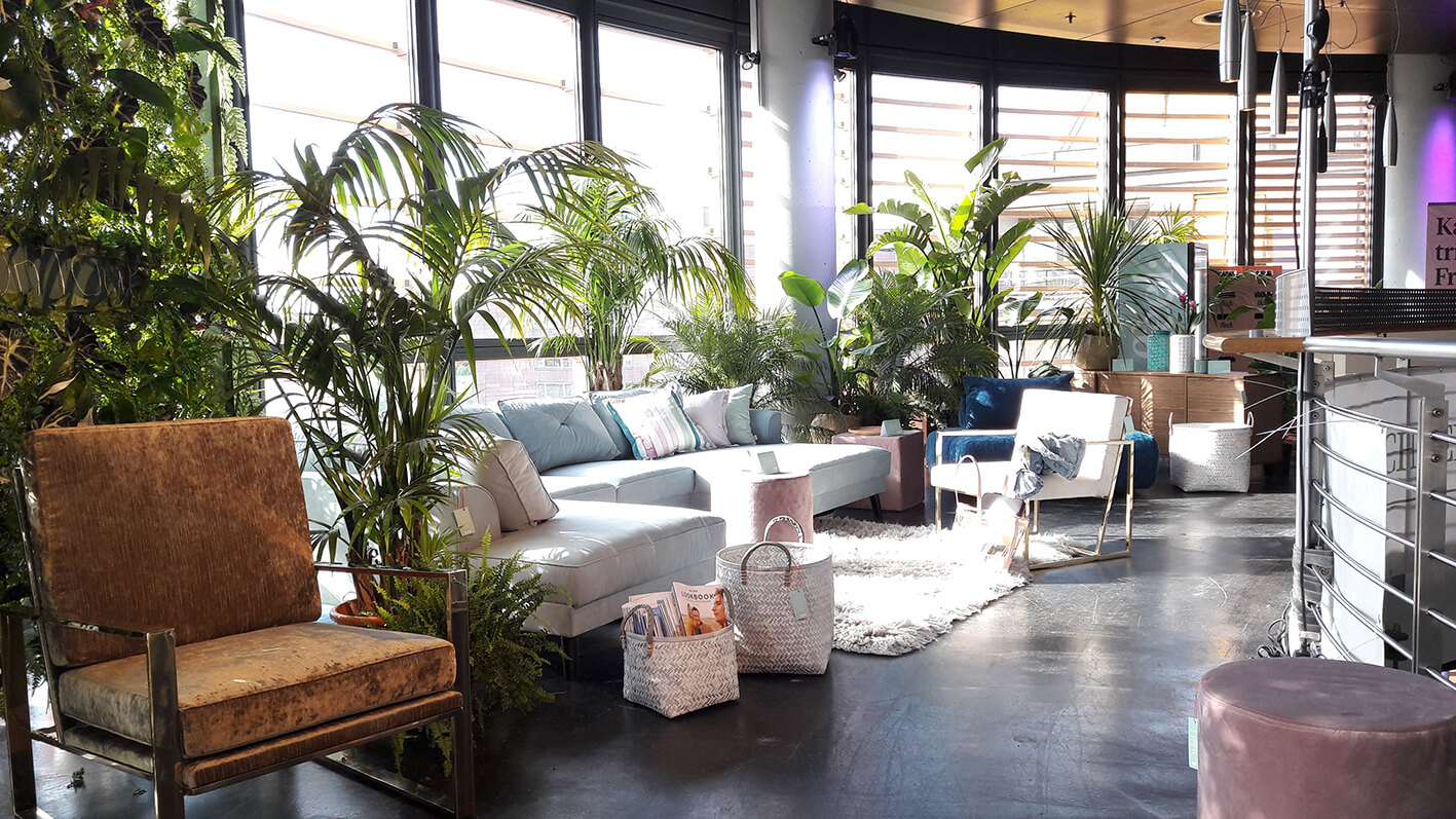 Beautiful design loft with large windows.