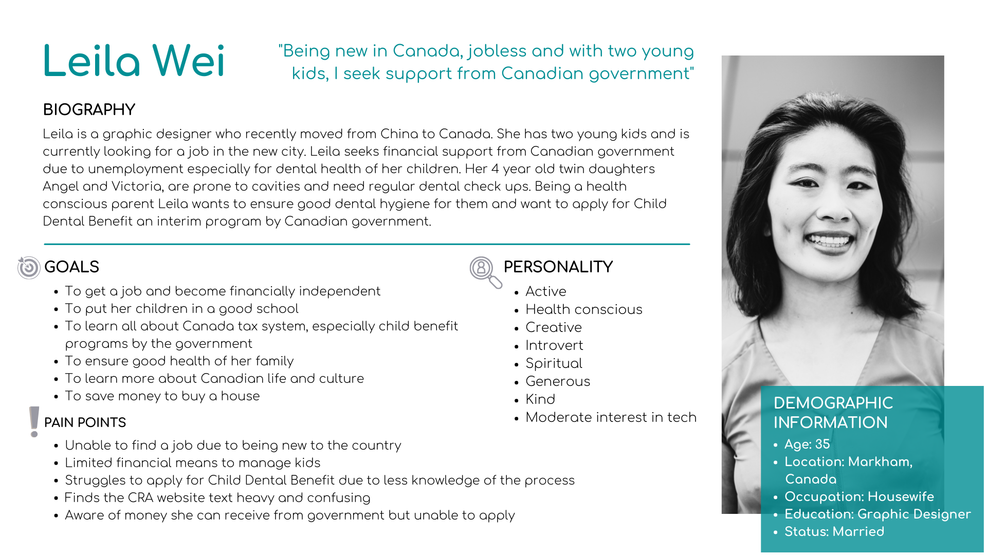 cra website user persona