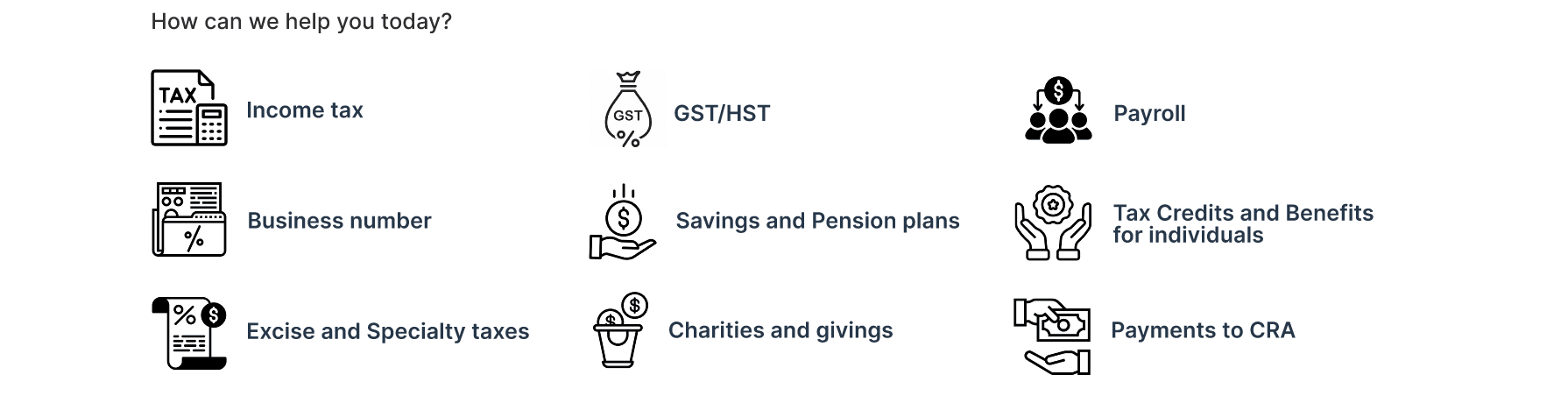 old how can we help section