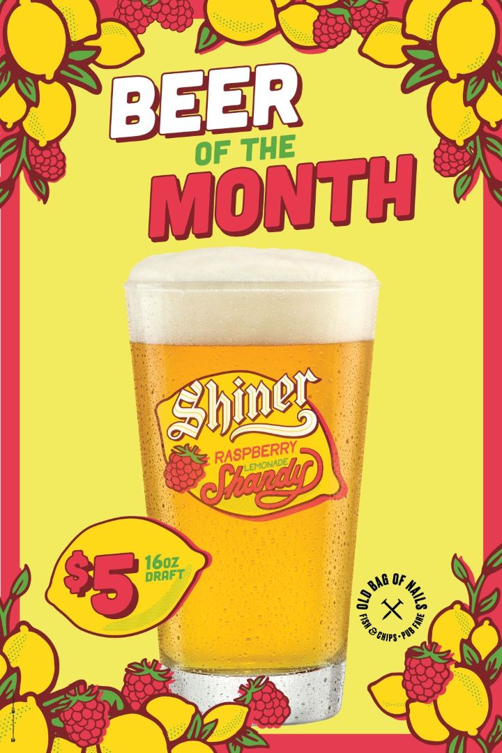 $5 Rasp Lemonade Shandy
