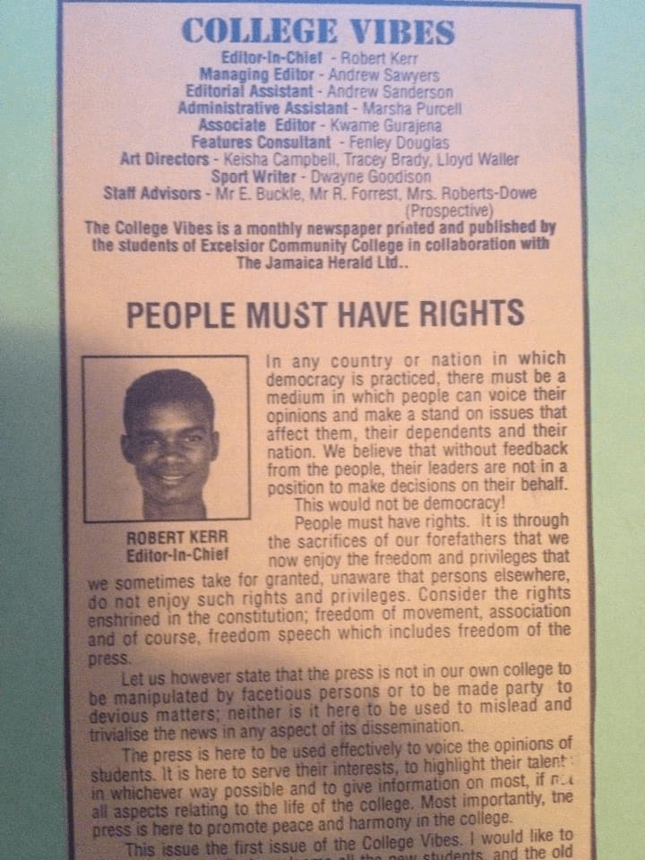 Editor-In-Chief for my College Newspaper