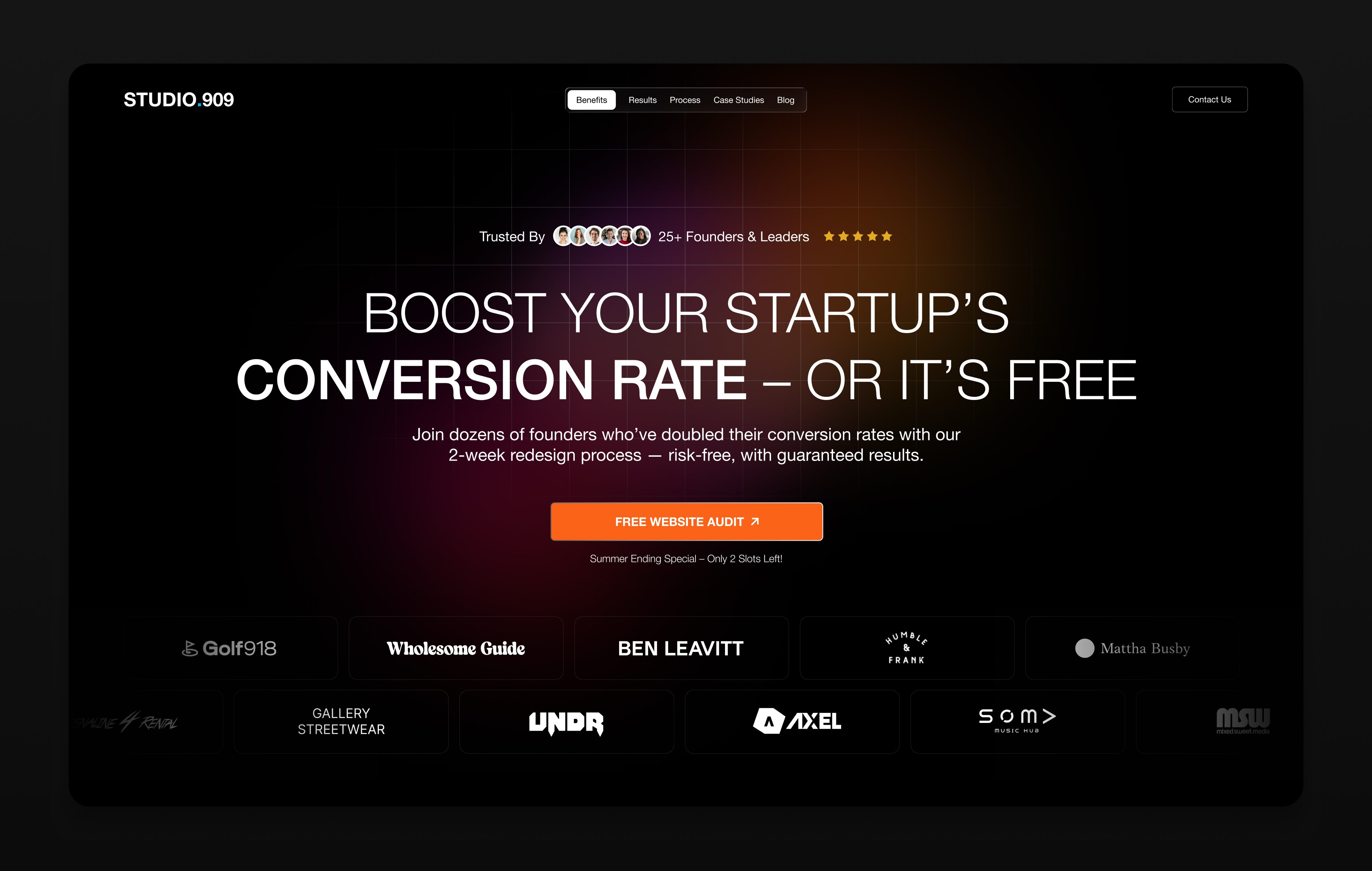 Studio.909 Agency Website cover image