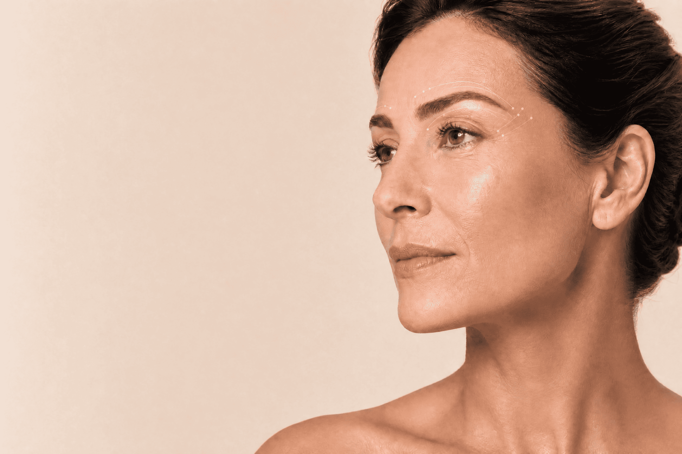 Editorial portrait focusing on the eye and brow region