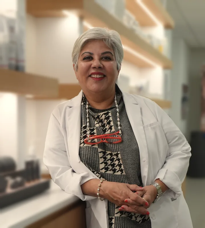 Dr. Shehla Ebrahim, physician, at the clinic