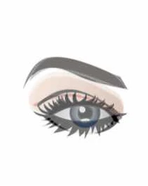 An illustration of an eye and brow, from the video