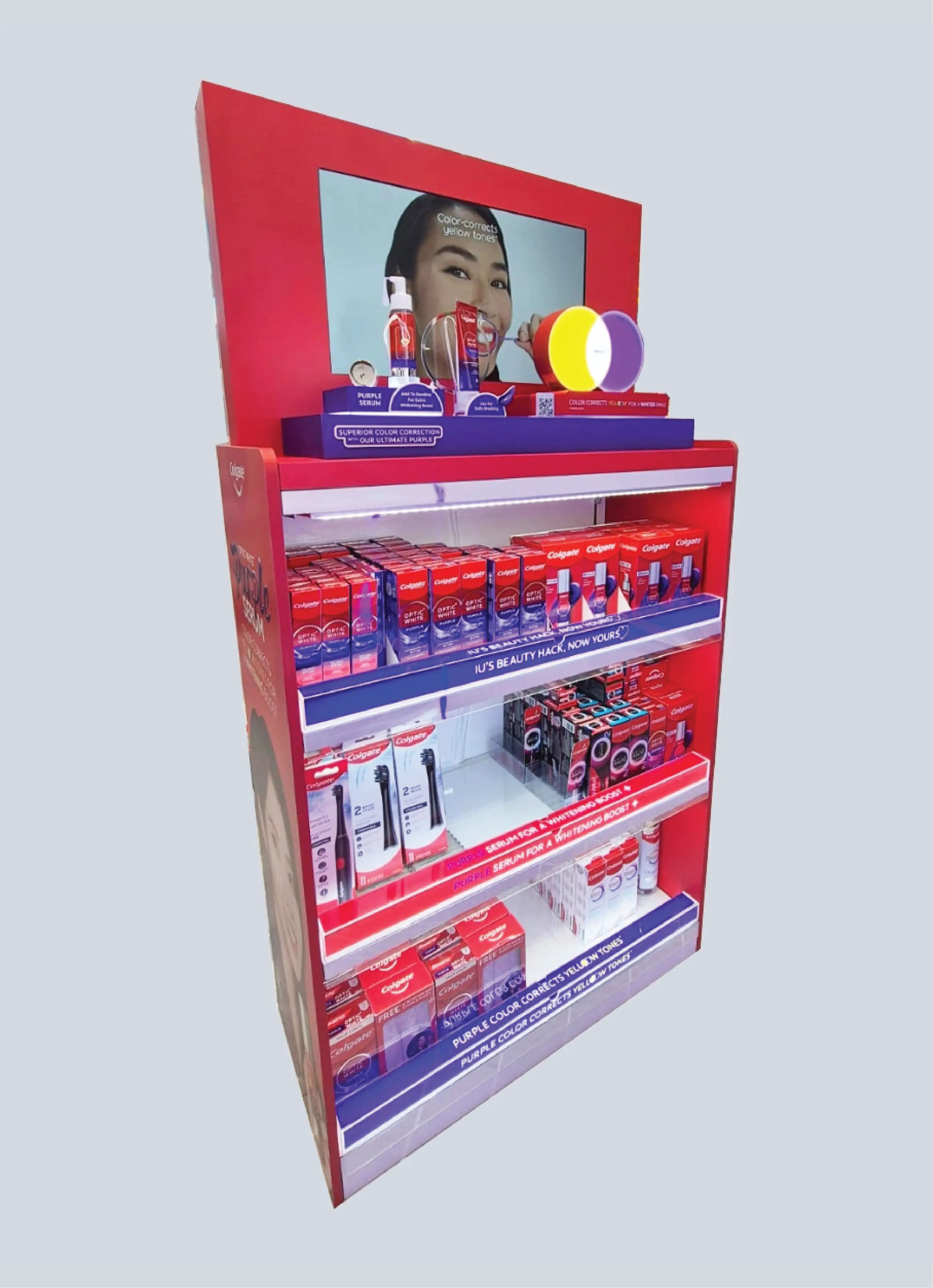 Retail Merchandising Gondola for oral care brand Colgate