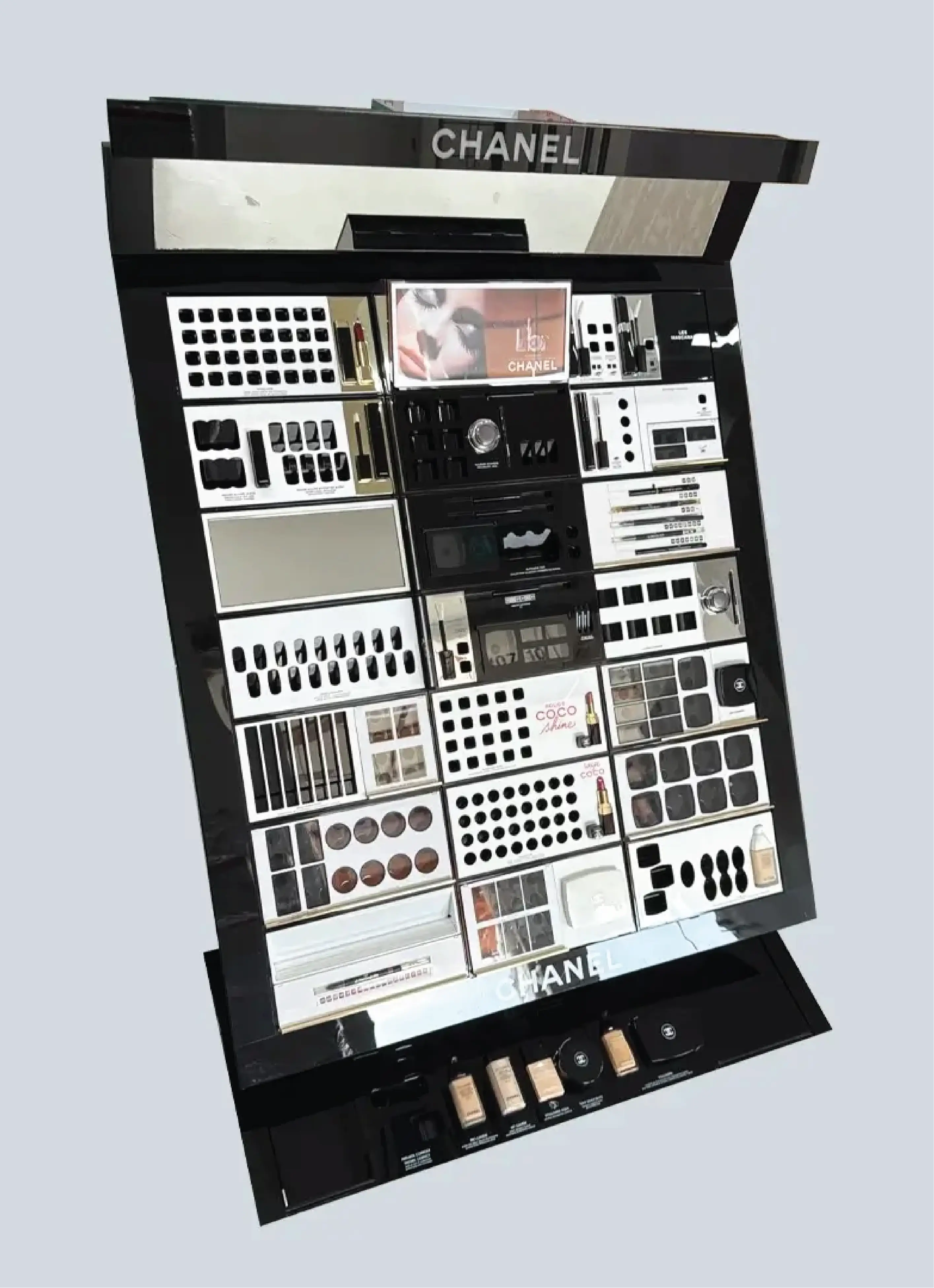 Retail Merchandising stand for luxury cosmetics brand Chanel