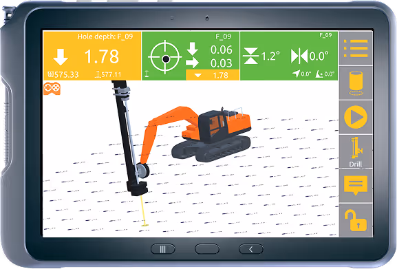 Drill mode tablet screen