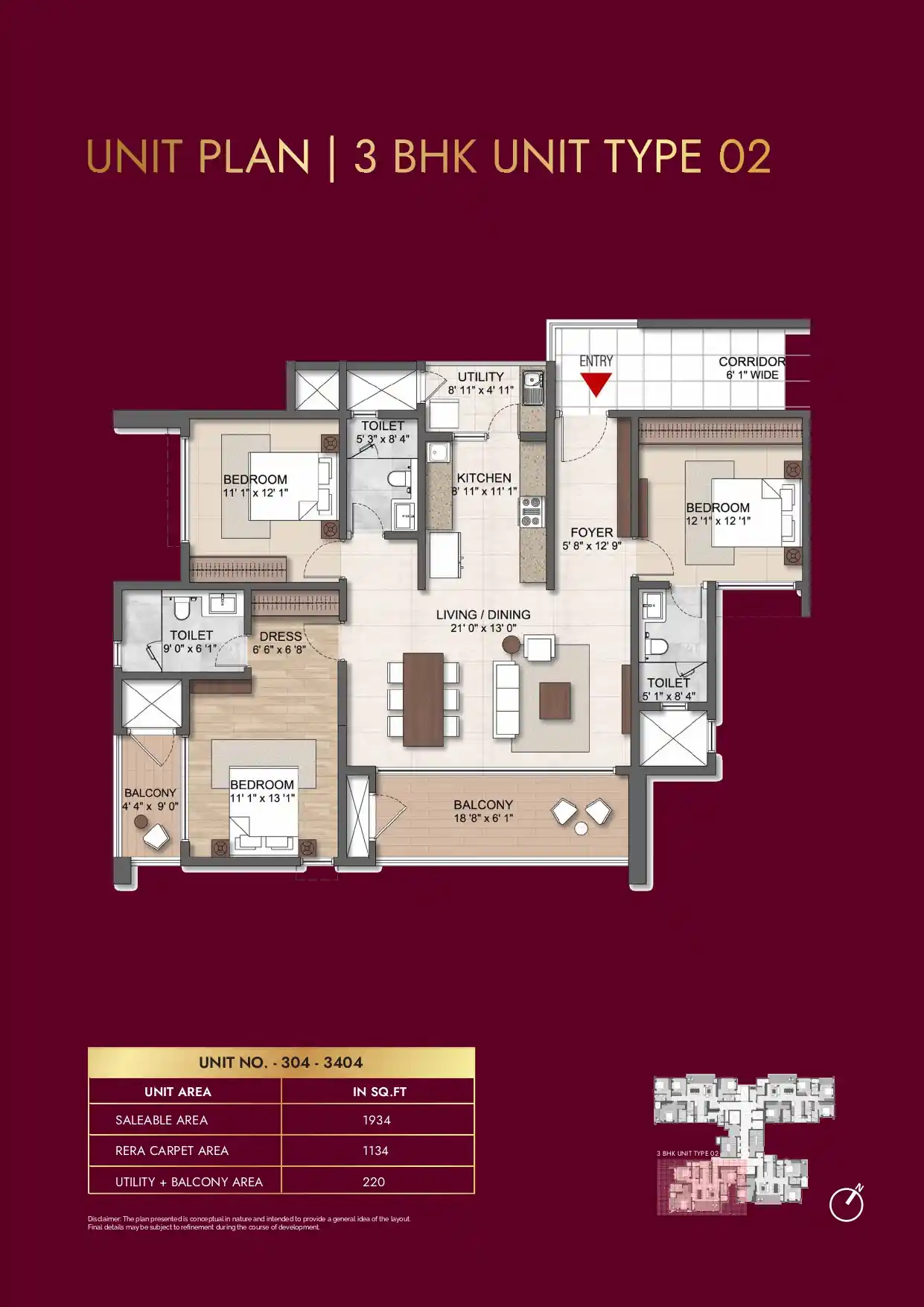 3 BHK Type 2