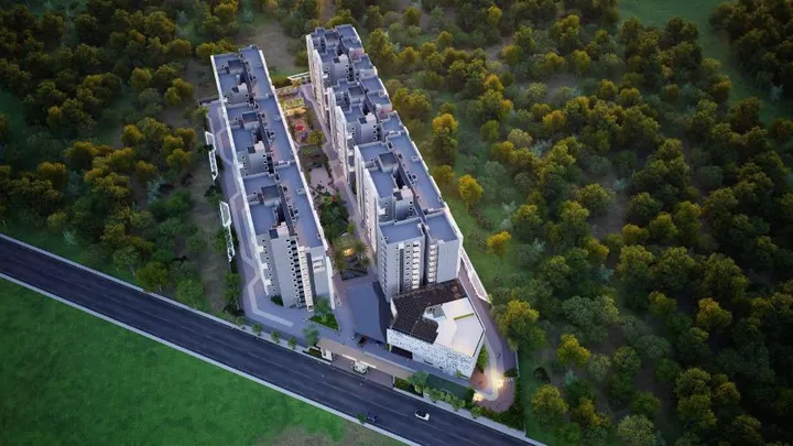 Top view of Vanshika Natures Harmony towers