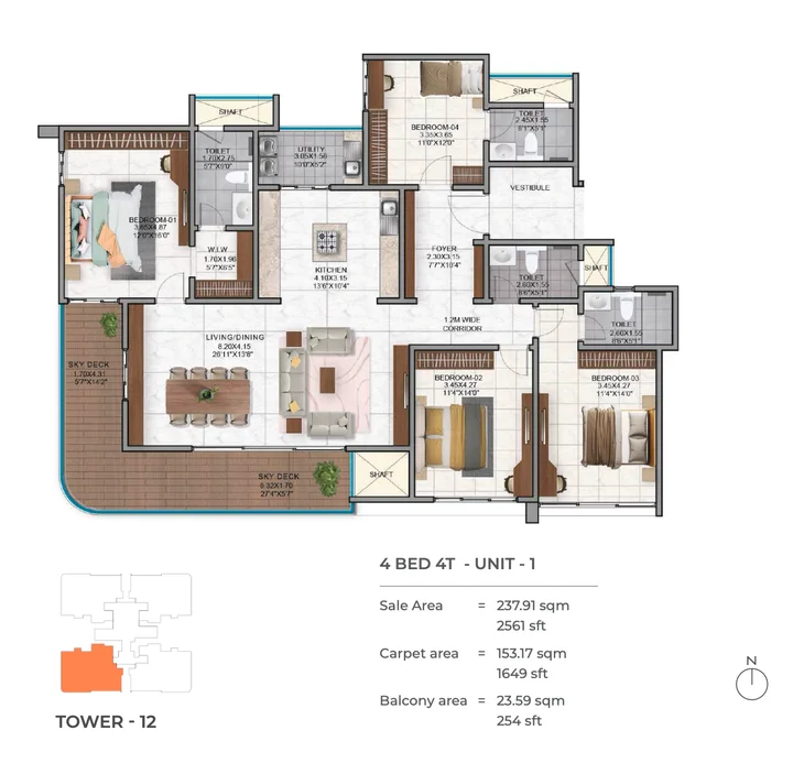 4BHK 4T