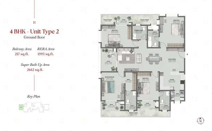 4BHK - Unit Type 2 (2612 sqft)