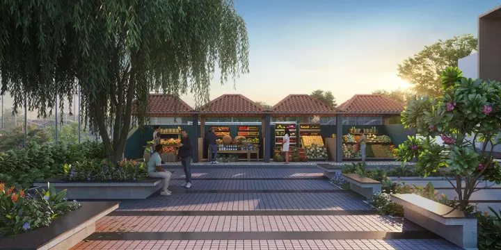 Retail bazaar zone at Allure Avani