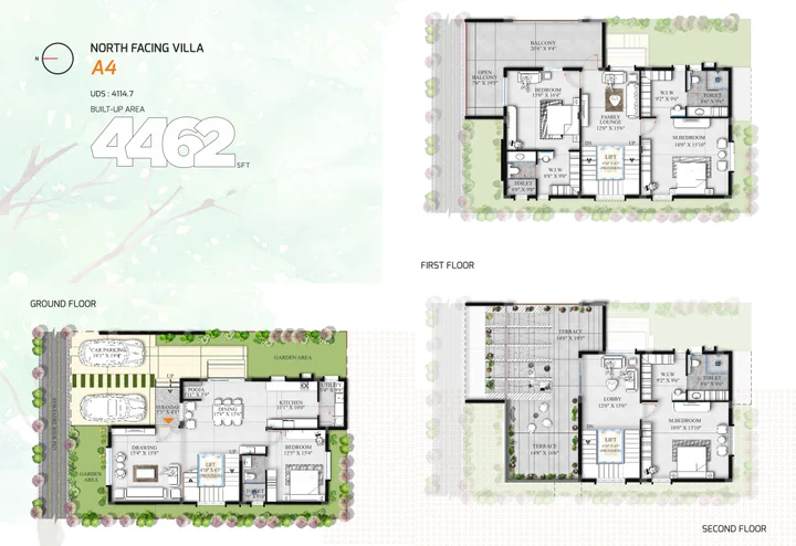 4BHK - North Facing Villa A4 (4462 sqft)