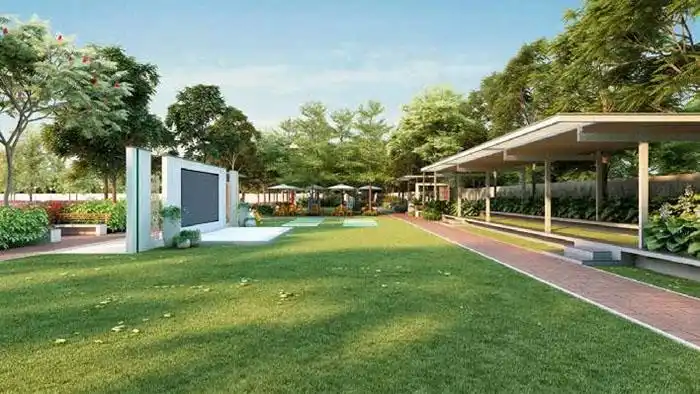 Amphitheatre and green lawn at Abhee Codename You