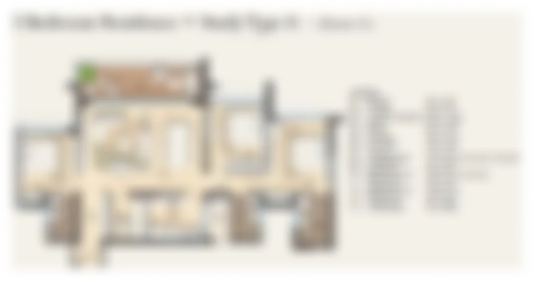 3BHK floor plan at Prestige Evergreen