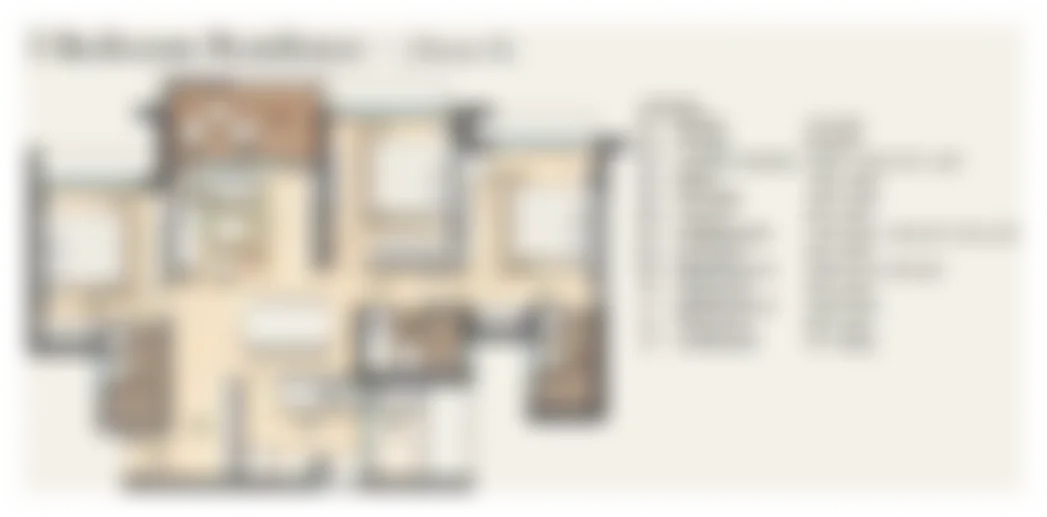 1 BHK floor plan at Prestige Evergreen