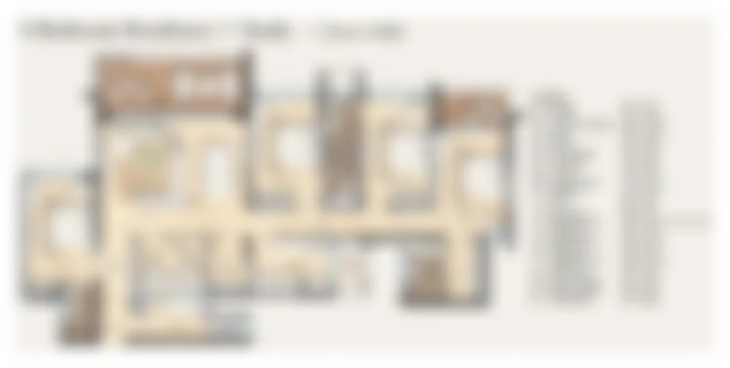 2BHK floor plan at Prestige Evergreen