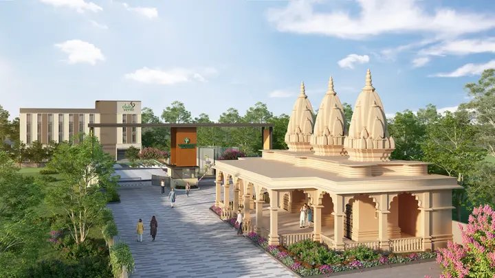 Temple view at Keya Urban Forest