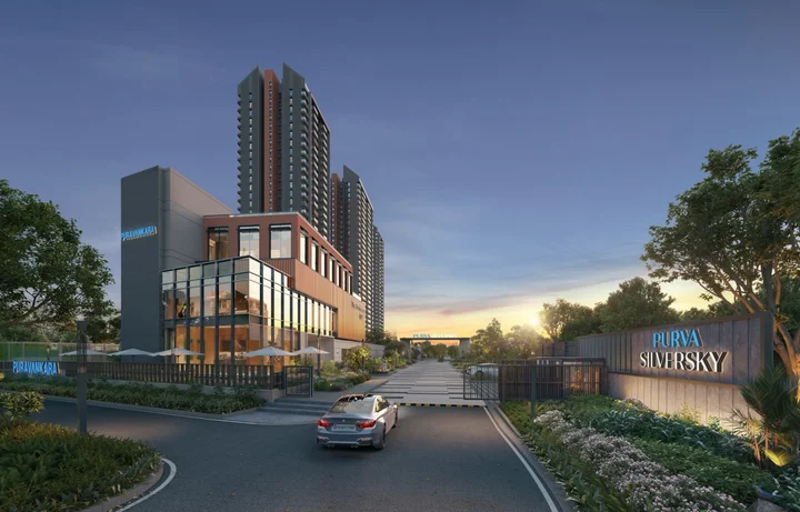 Main entrance view of Purva Silversky