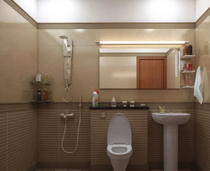 Modern bathroom at Arvind Skycrest