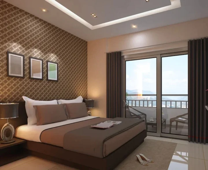 Master bedroom interior at Arvind Skycrest
