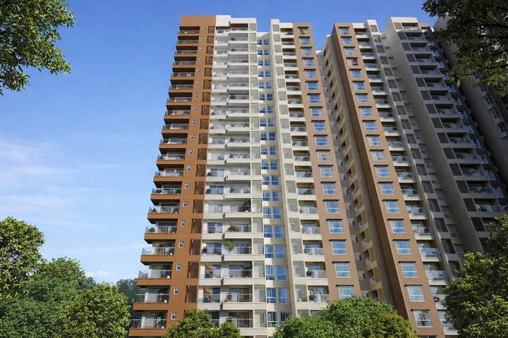 High-rise apartment tower at Prestige Evergreen