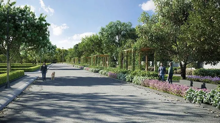 Garden walkway at The Glenhart Estates