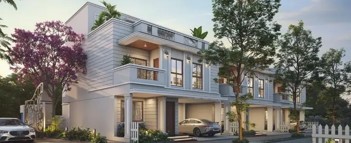 Contemporary villa elevation at NVT A Wonderful World