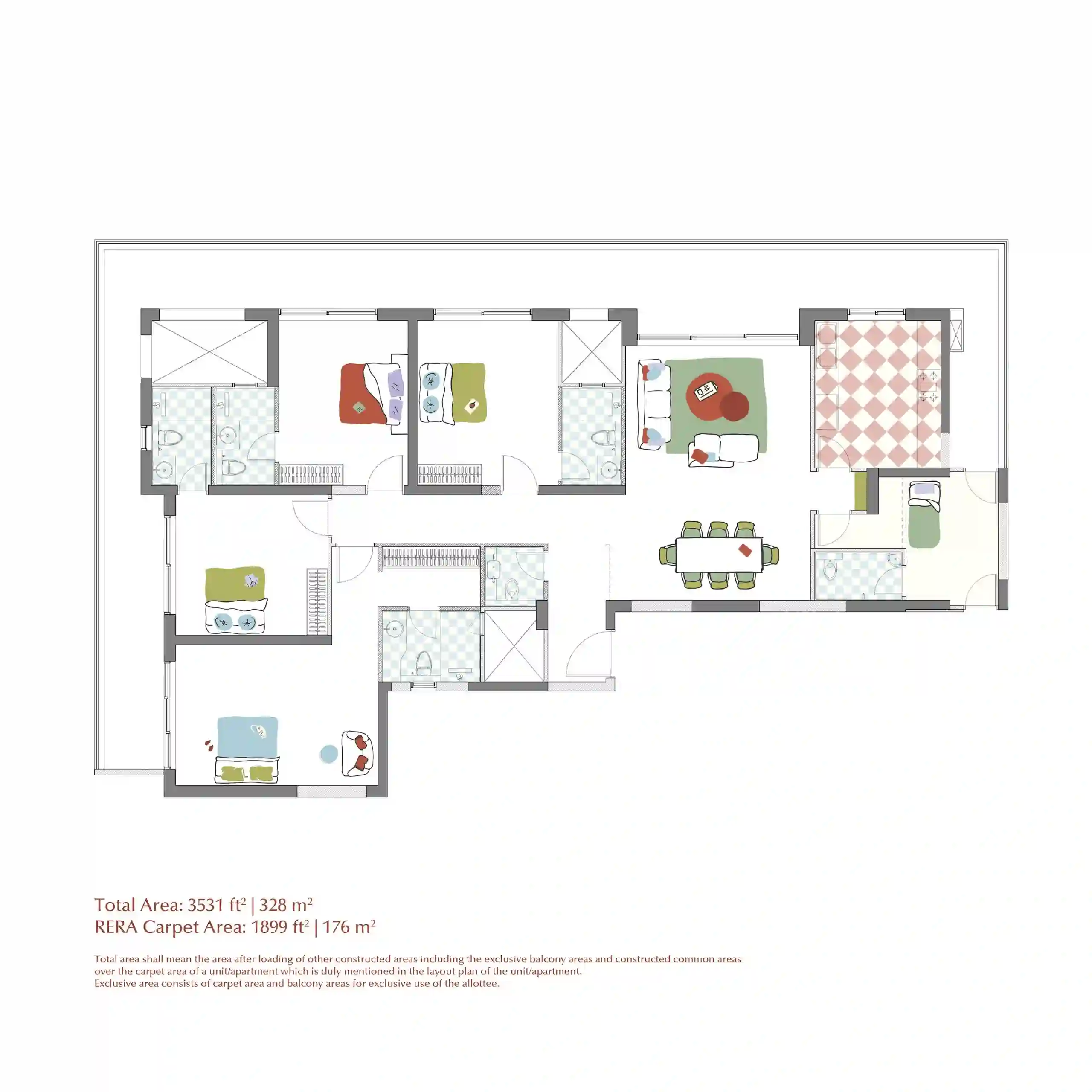 Aratt Escapes Summer and Sage Floor Plan 2