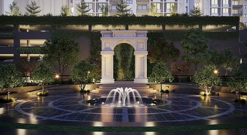 Sobha Manhattan Towers Town Park Fountain Plaza