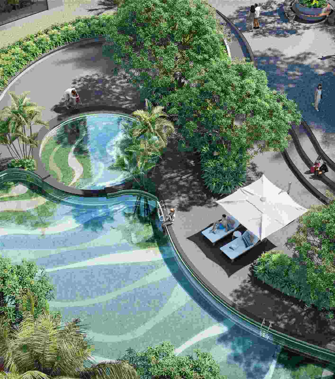 Assetz Codename Palmscape Plots Swimming Pool Top View