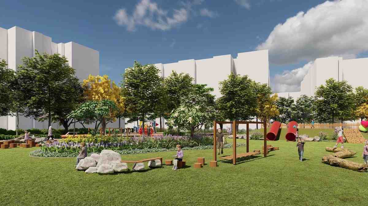 Bren Park City Nature Play Area View