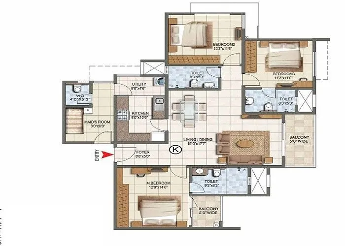 Century Bliss 4 BHK Floor Plan 2