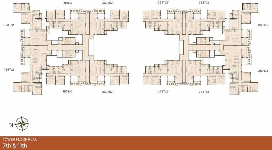 Graviti Hanging Gardens Tower Floor Plan 7th and 11th Floors