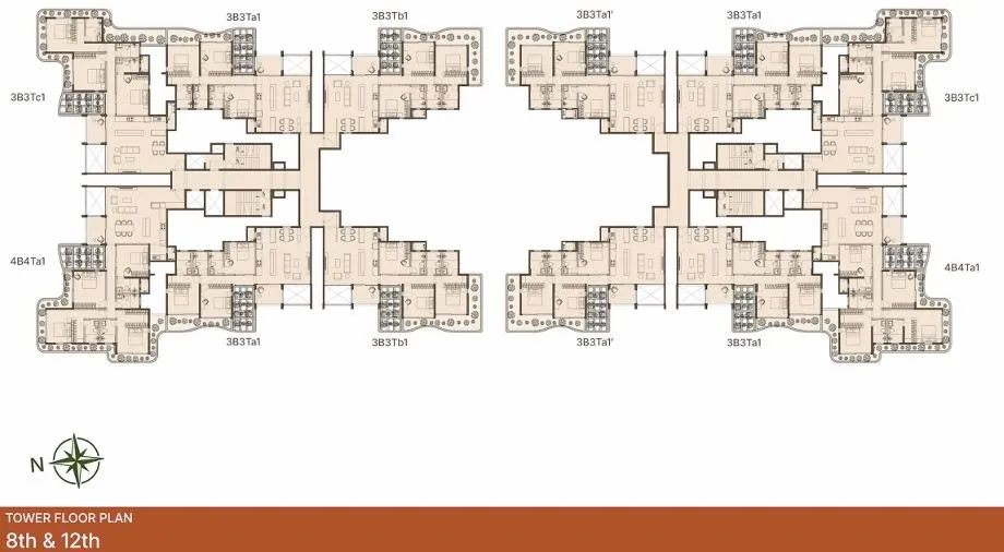 Graviti Hanging Gardens Tower Floor Plan 8th and 12th Floors