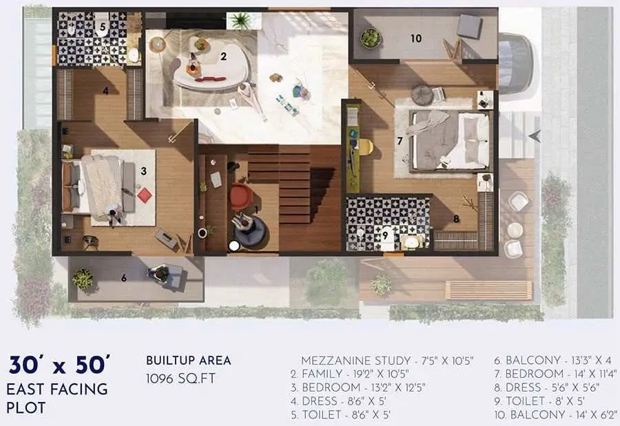 Guru Punvani Elegance Floor Plan 4 BHK Villa First Floor