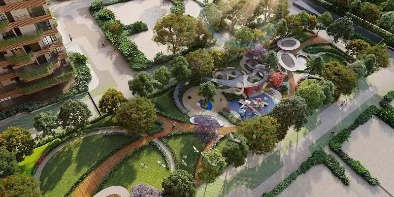 Mana Verdant Terraces Central Courtyard Aerial View