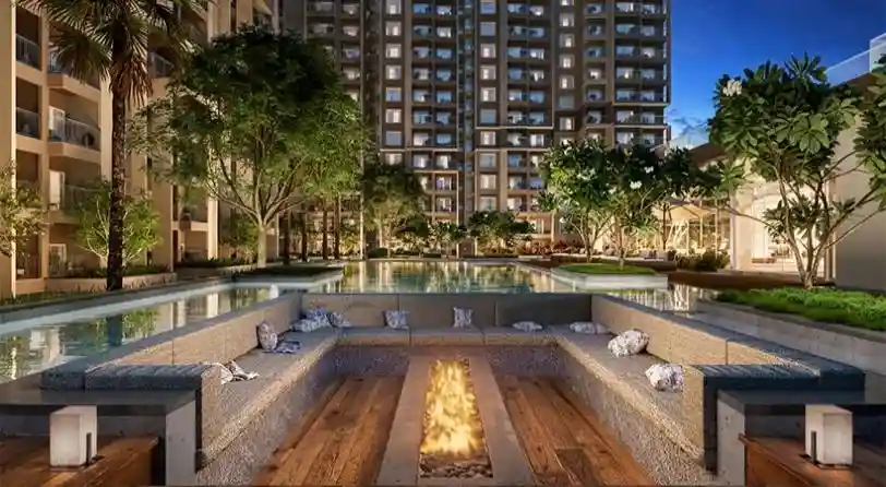 Prestige Suncrest Outdoor Seating Area with Fire Pit