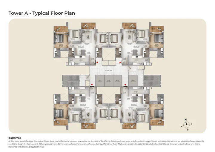 Purva Silver Sky Typical Floor Plan Tower A