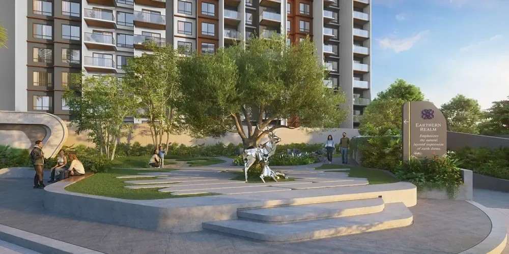 Podium garden landscape at Sumadhura Elysium Panathur