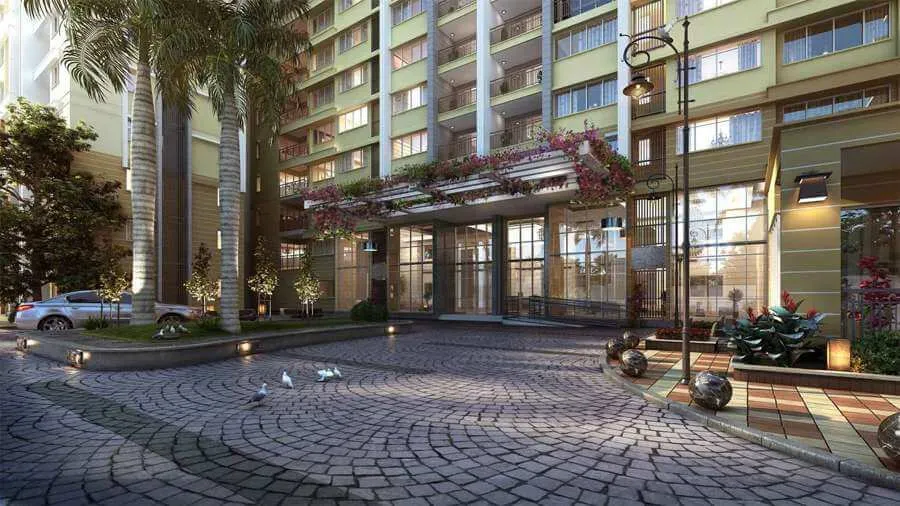 Front porch and entrance at Shapoorji Pallonji ParkWest Binnypet