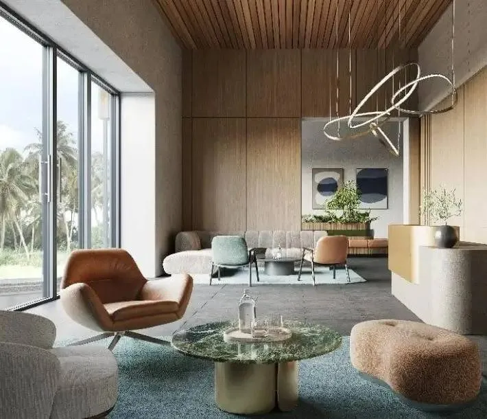 Clubhouse lounge at Sobha Sacred Grove Chikkatirupati