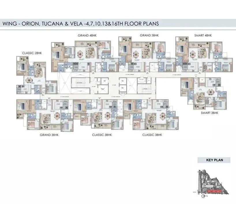 Sumadhura Edition Orion Tucana Vela cluster plan mid level floors