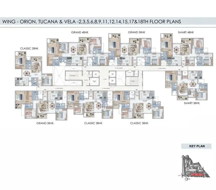 Sumadhura Edition Orion Tucana Vela cluster plan typical floors